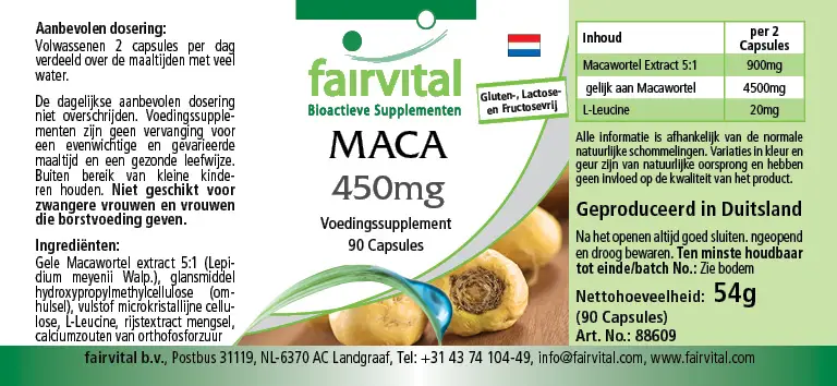 MACA 450mg - 90 gélules