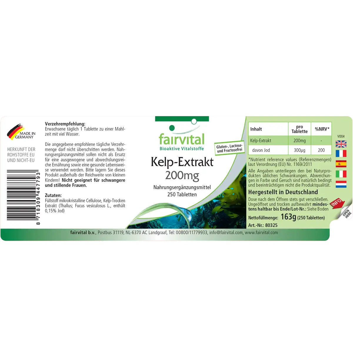 Kelp Extract 200mg - 250 Tablets