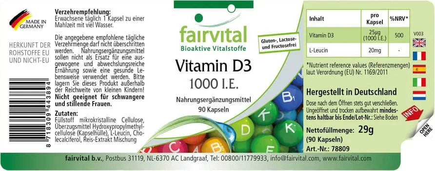 Vitamina D3 1000 U.I. - 90 capsule