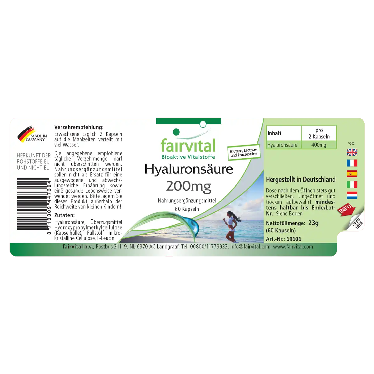 Hyaluronic Acid 200mg - 60 Capsules