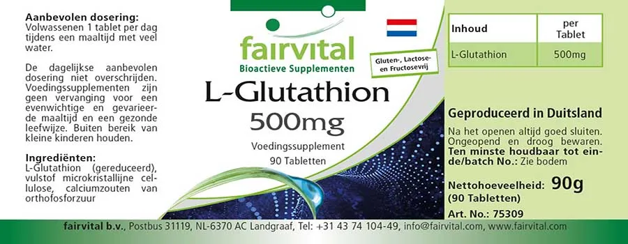 L-Glutatión 500mg – 90 comprimidos