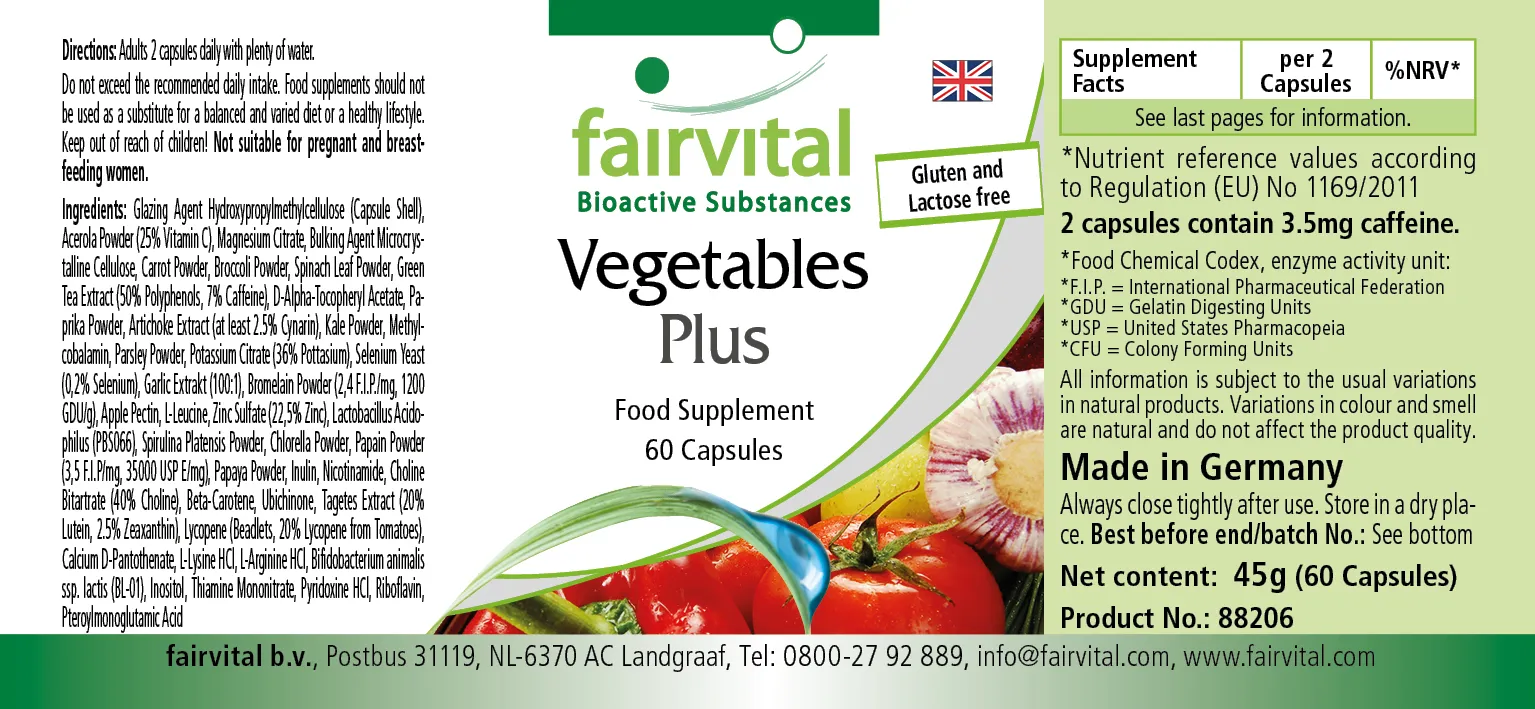 Vegetables Plus – 60 Capsules