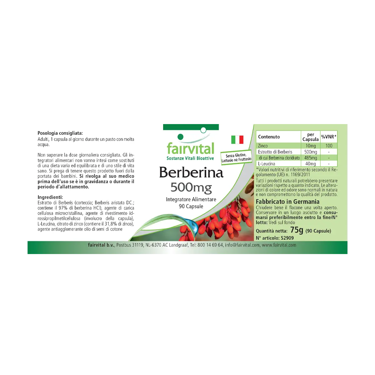 Berberine 500mg 