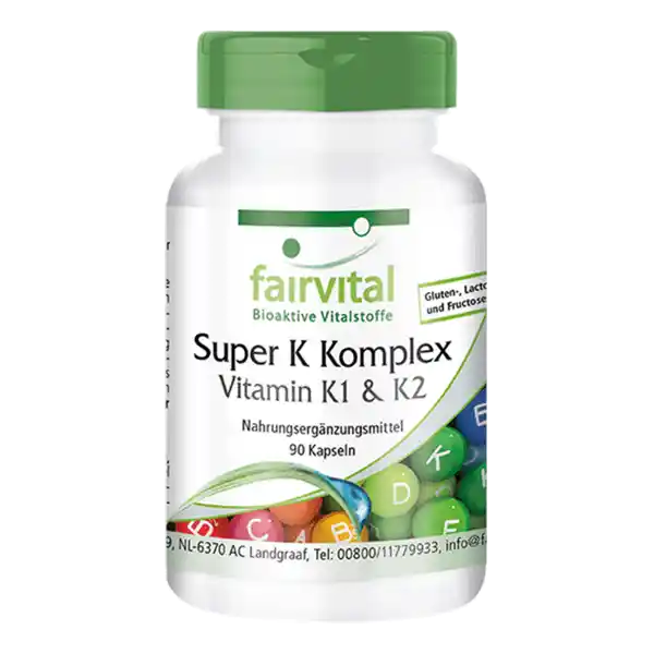 Complejo Super K - Vitamina K1 y K2 - 90 Cápsulas