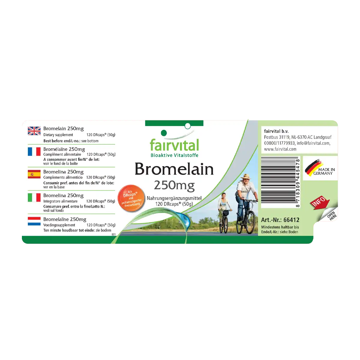 Bromélaïne 250mg - 120 DRCaps®, gastrorésistant