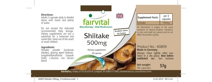 Shiitake 500mg