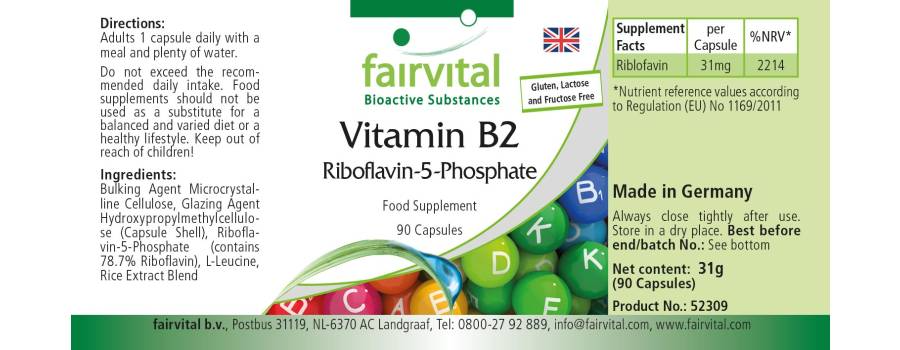 Riboflavina-5-Fosfato - 90 Cápsulas