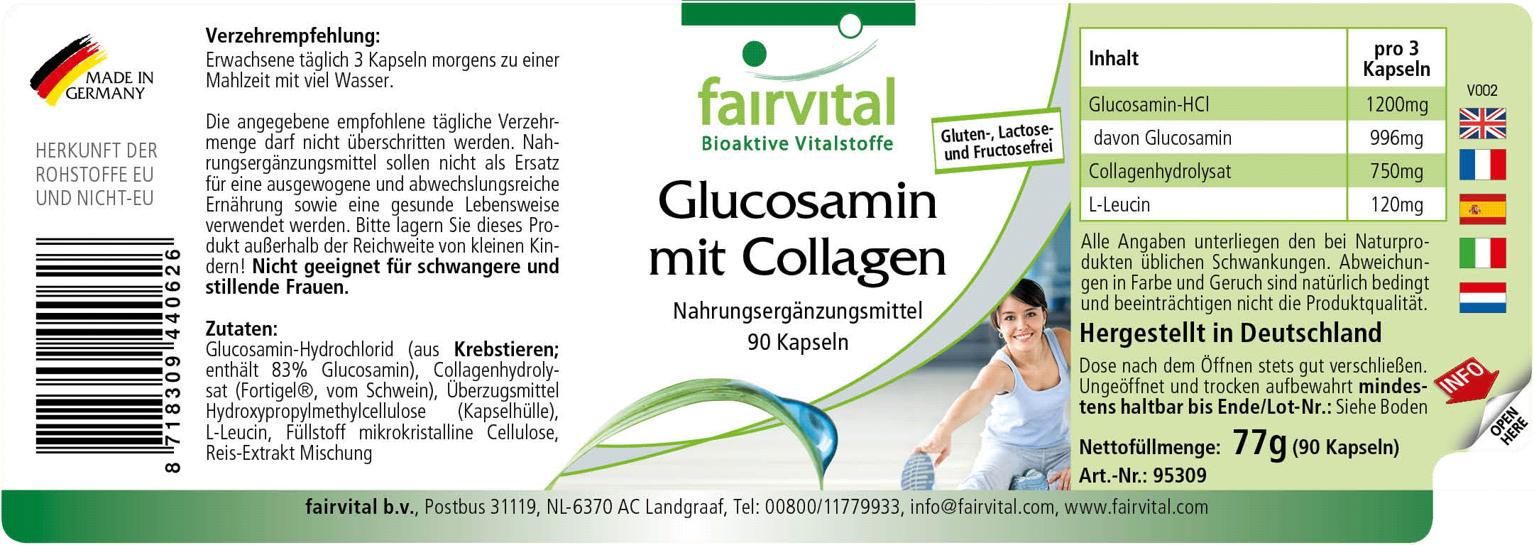 Glucosamina con Collagene – 90 Capsule - Sale- MHD 04/25