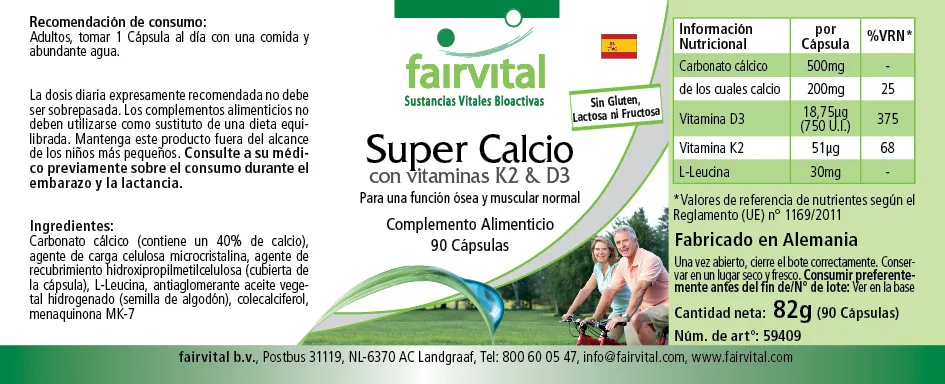 Super Calcium con vitamine K2 e D3