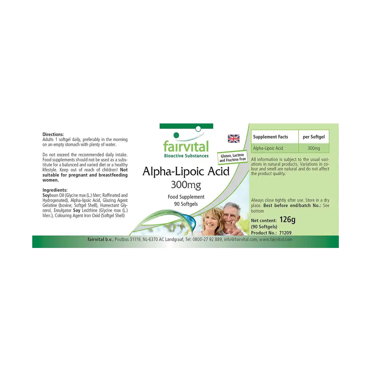 Acide alpha-lipoïque 300mg - 90 capsules molles