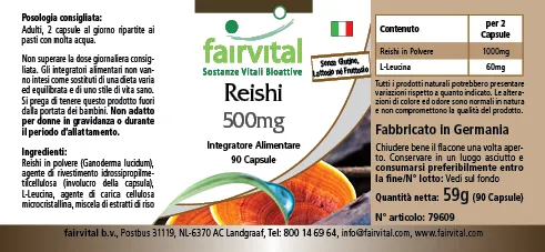 Reishi 500mg - 90 gélules