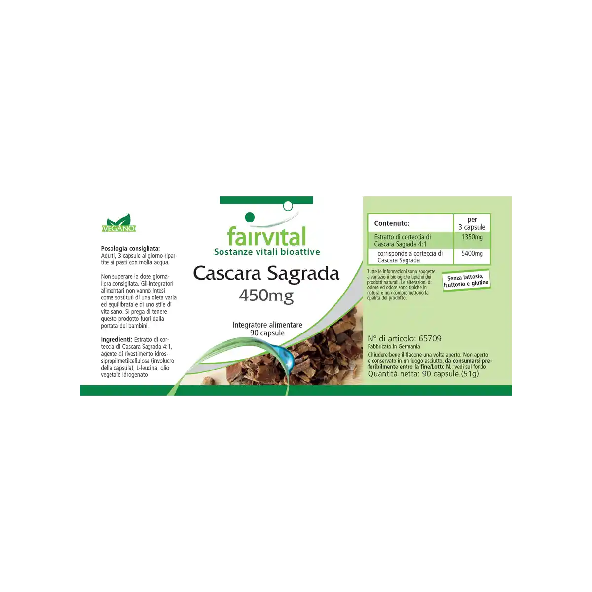 Cascara Sagrada 450mg - 90 Capsules