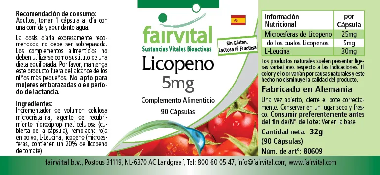 Licopeno 5mg - 90 Cápsulas