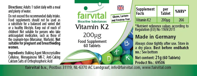 Vitamina K2 200µg - 60 compresse