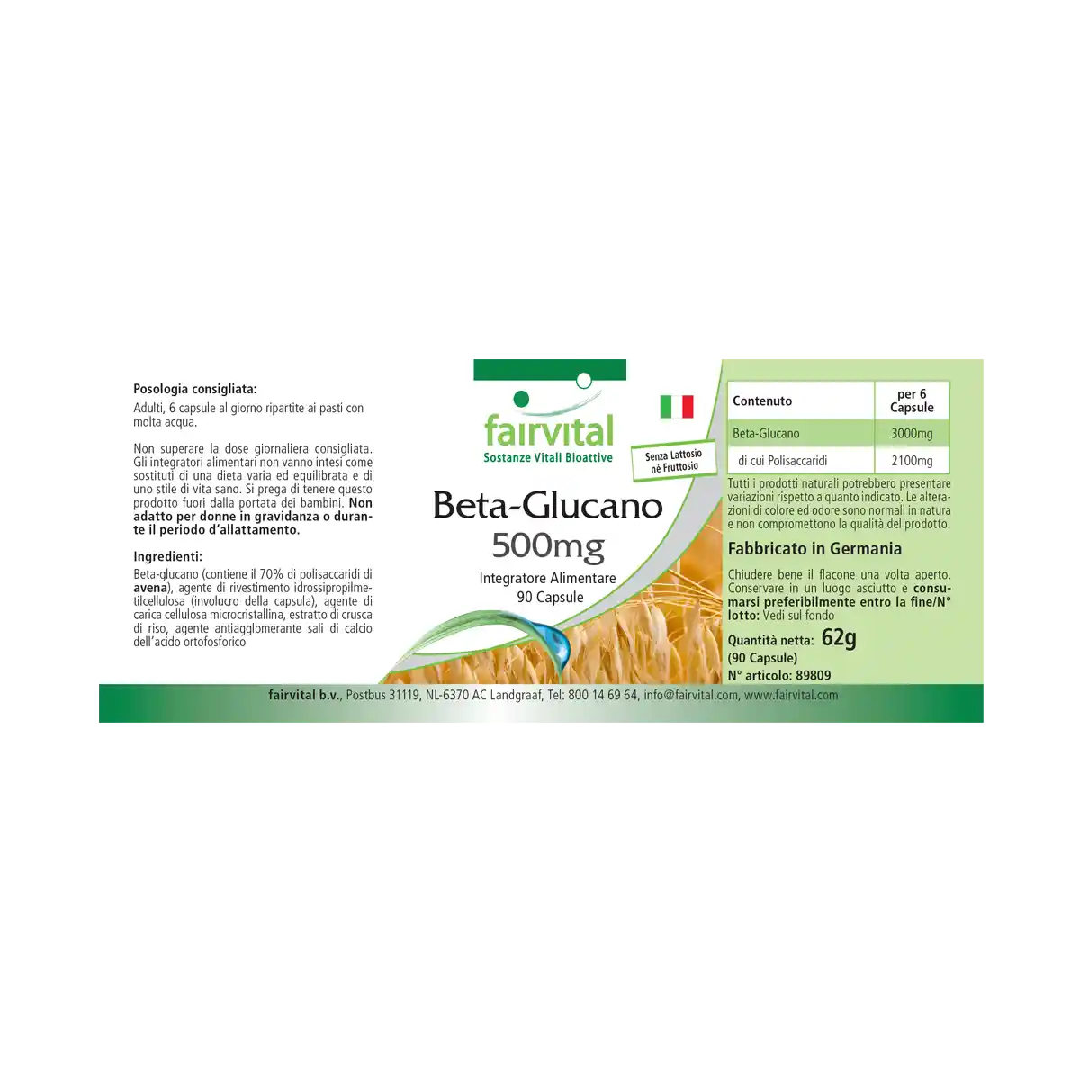 Beta-Glucan 500mg