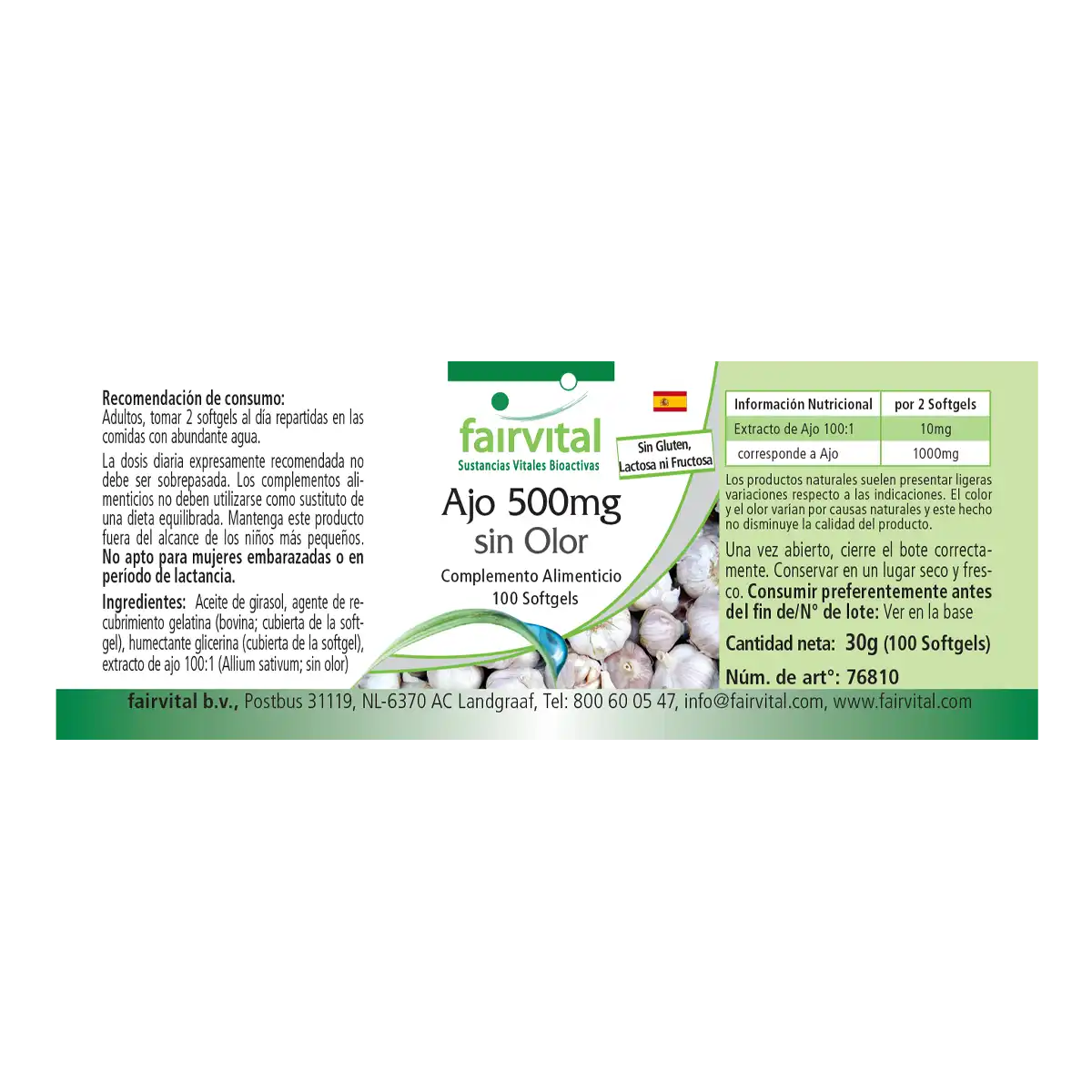 Aglio inodore – 500mg – 100 Softgel