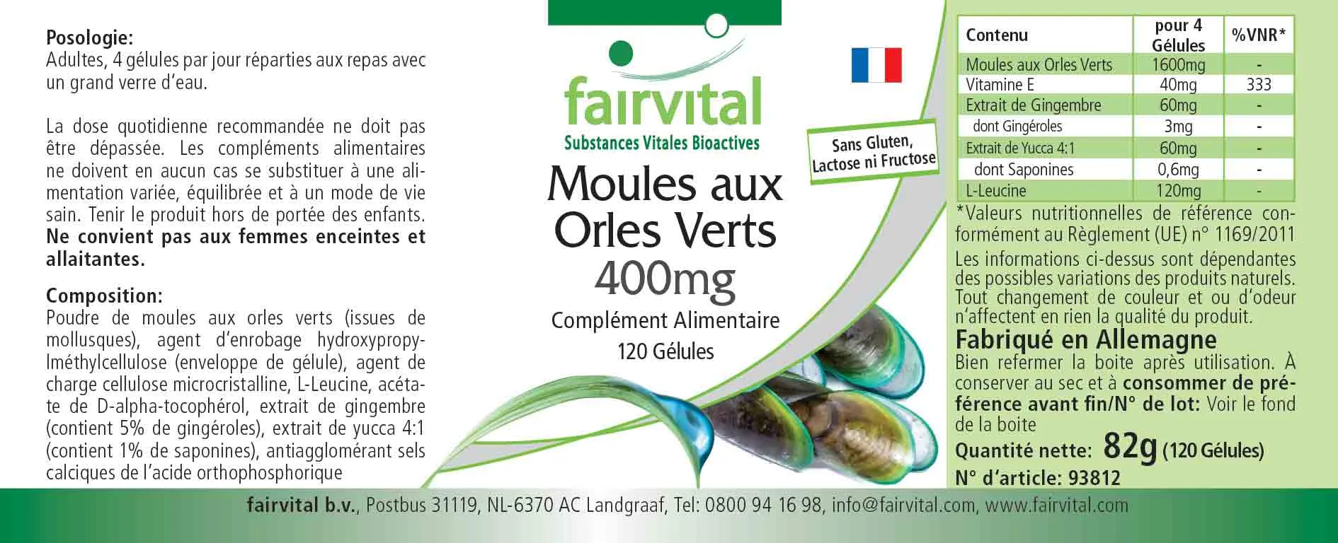 Moule aux orles verts - 120 gélules