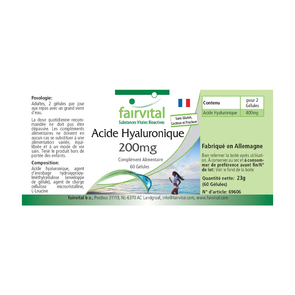 Acide hyaluronique 200mg - 60 gélules