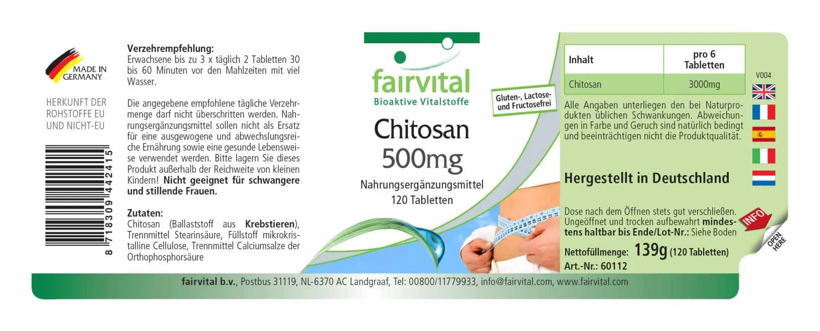 Chitosano 500mg - 120 compresse