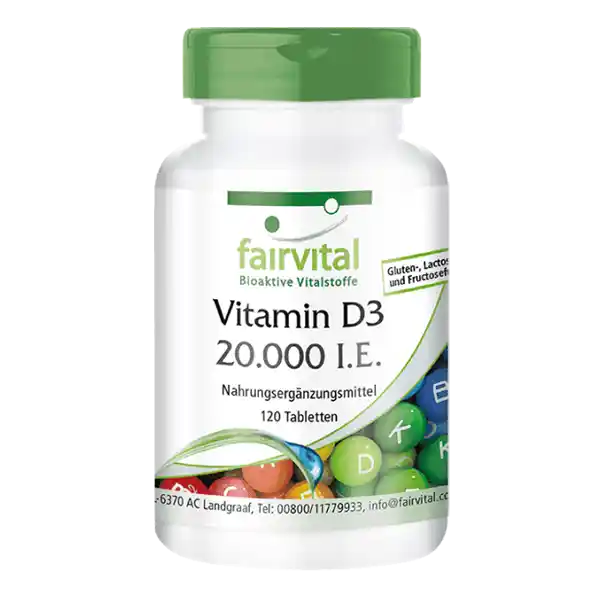 Vitamin D3 20000 I.U. - 120 Tablets