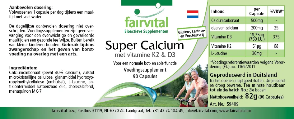 Super Calcium con vitamine K2 e D3