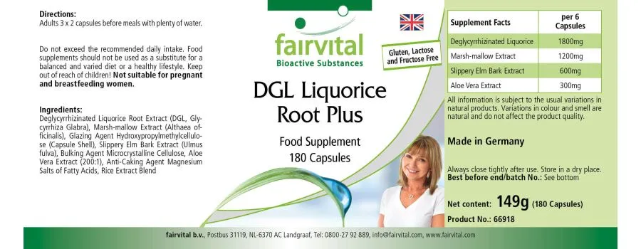 DGL Liquorice Root Plus - 180 Capsules