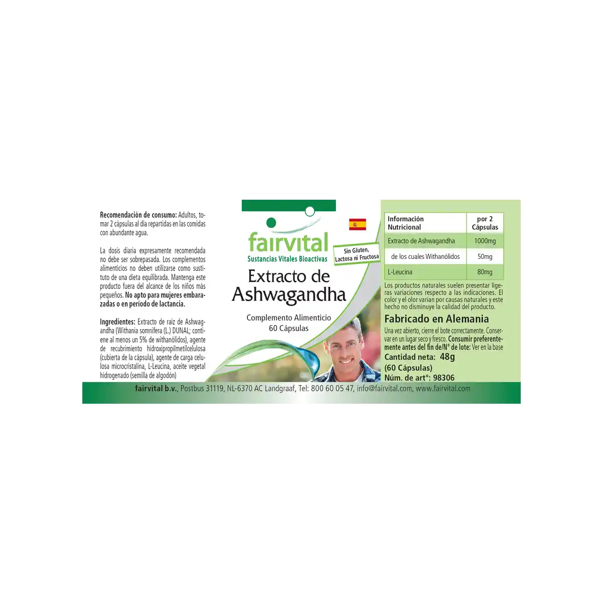 Estratto di Ashwagandha 500mg - 60 capsule