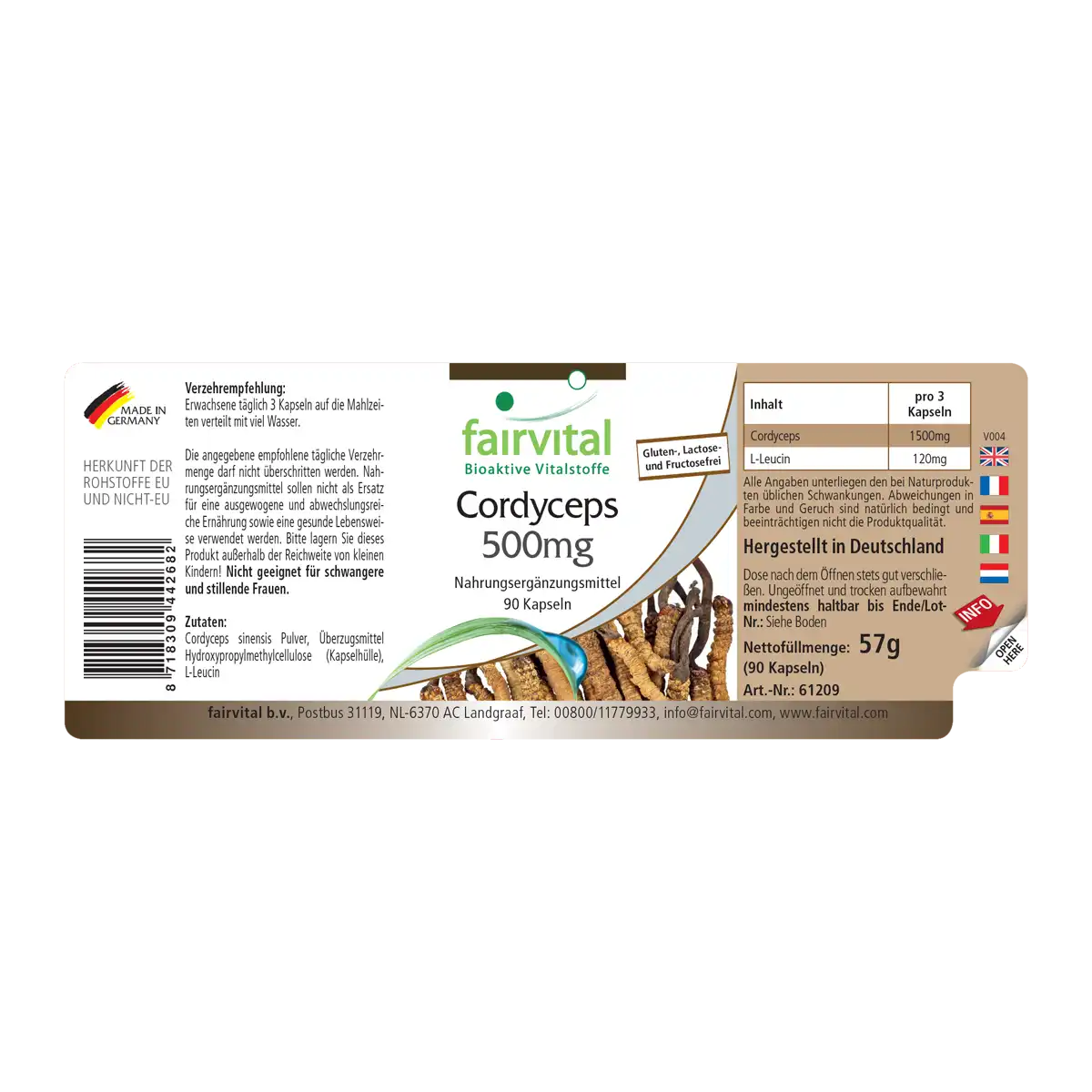 Cordyceps 500mg - Sale - fecha de caducidad - 05/25