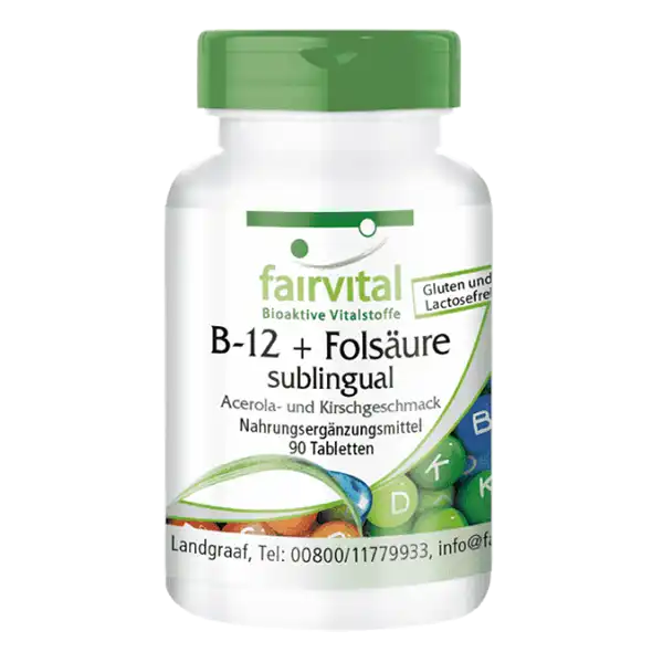 B-12 + Acido Folico sublinguale – 90 compresse