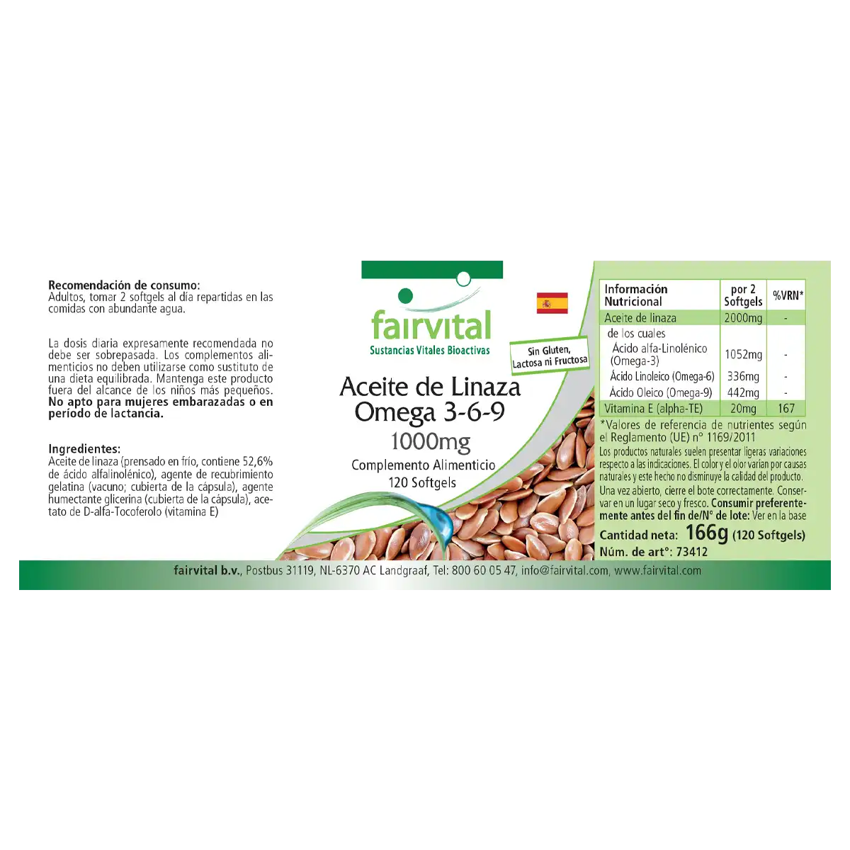 Olio di Lino Omega 3-6-9 – 1000mg - 120 Softgels