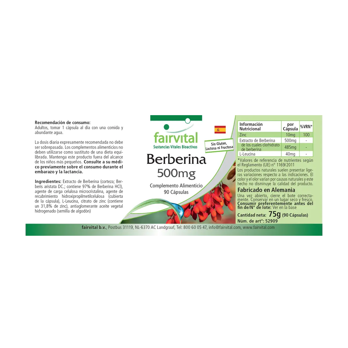 Berberina 500mg