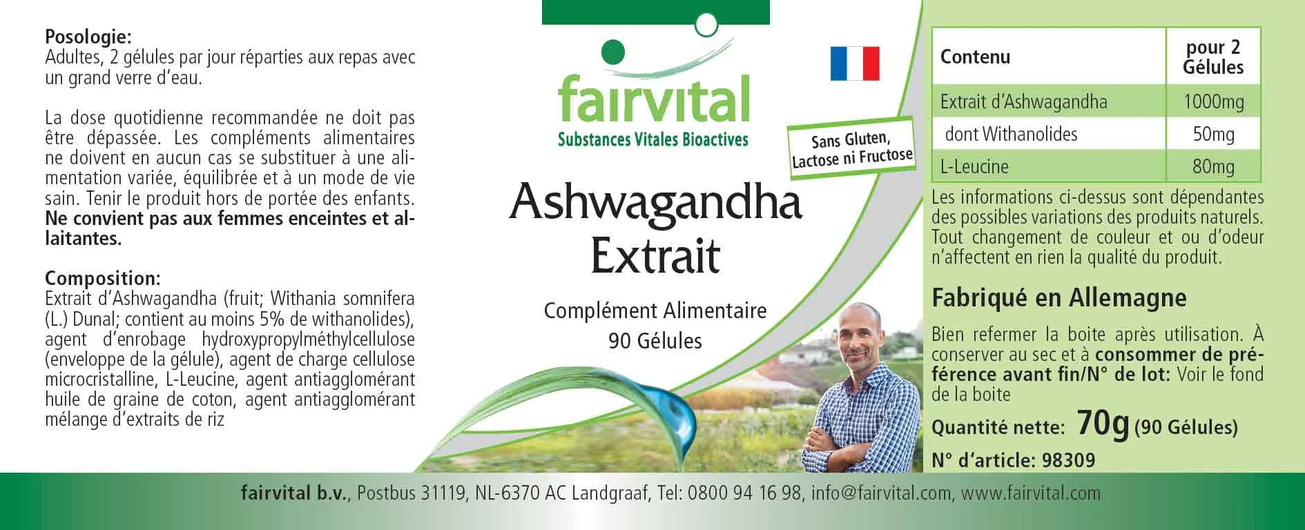 Estratto di Ashwagandha 500mg - 90 Capsule