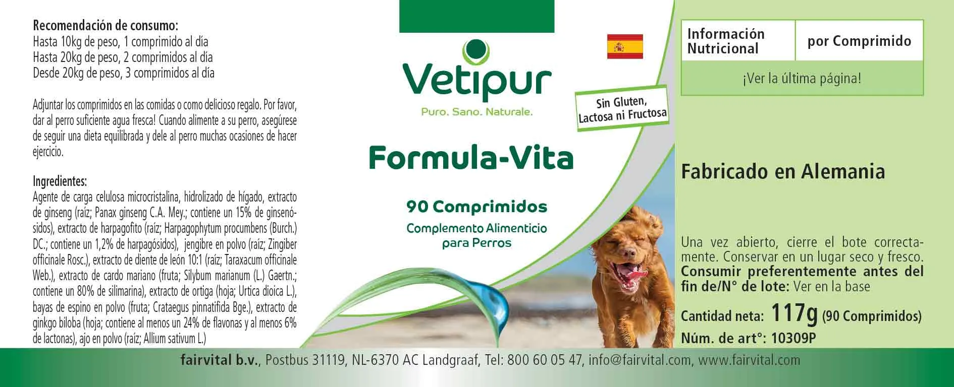 Vita Formula - 90 Tabletten für Hunde | Vetipur