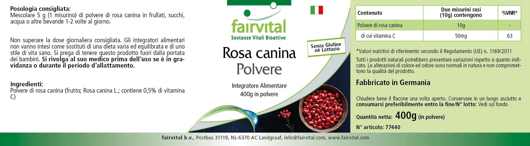 Rosa mosqueta en polvo - 400g