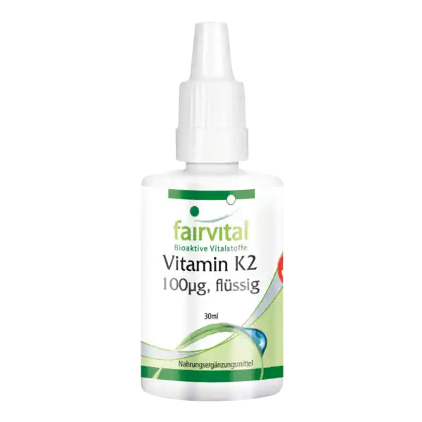 Vitamina K2 líquida 100µg por 10 gotas - 30ml