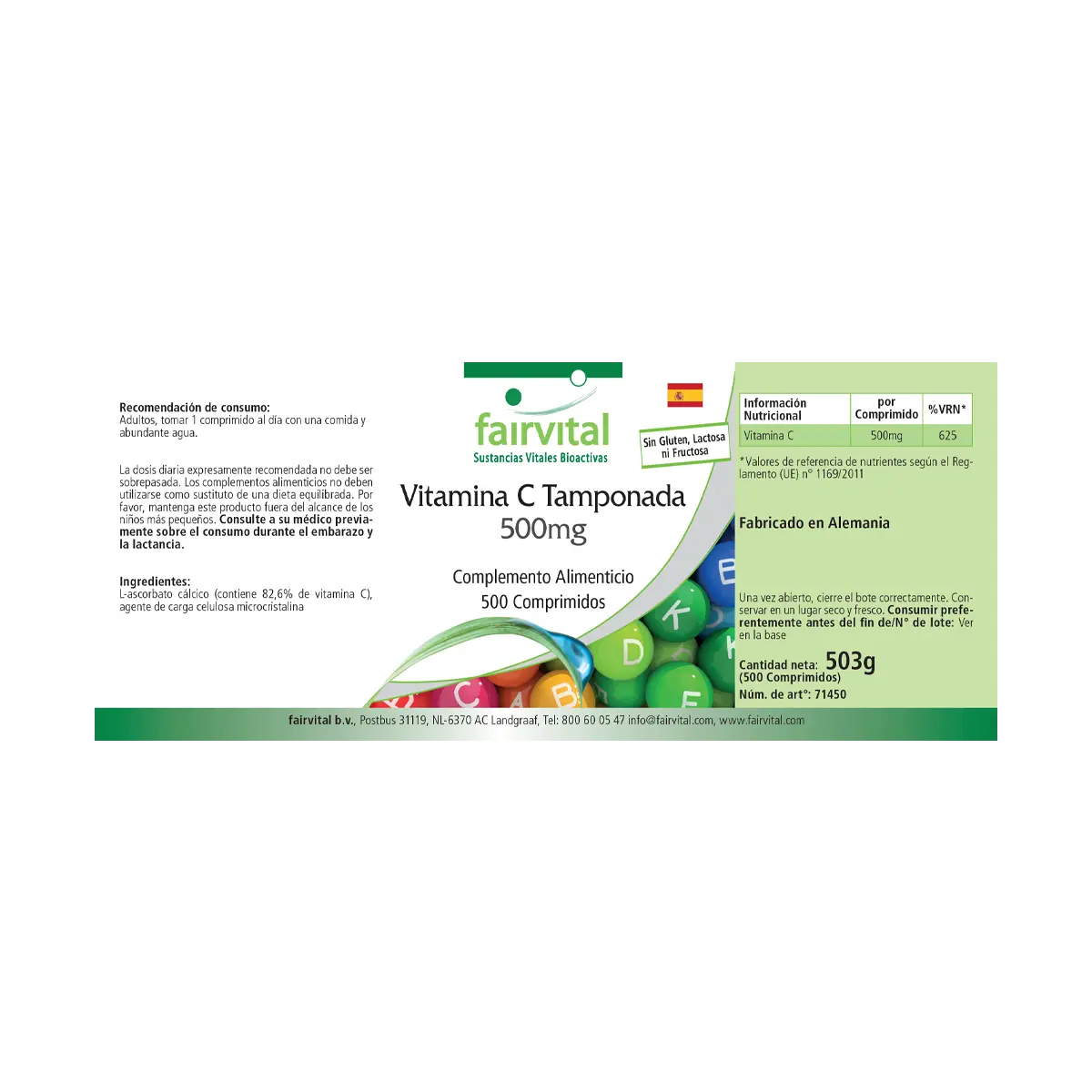 Vitamina C tamponata 500mg - 500 compresse