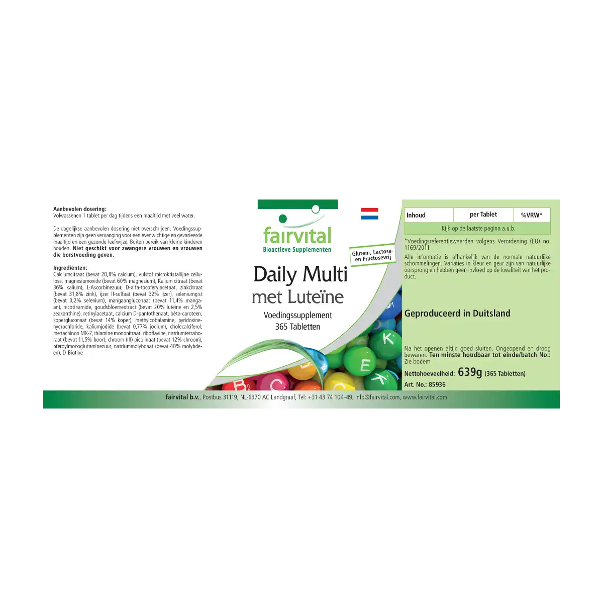 Daily Multi mit Lutein 365 Tabletten