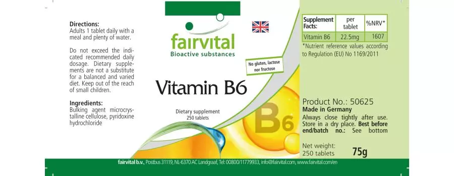 Vitamine B6 - 250 comprimés