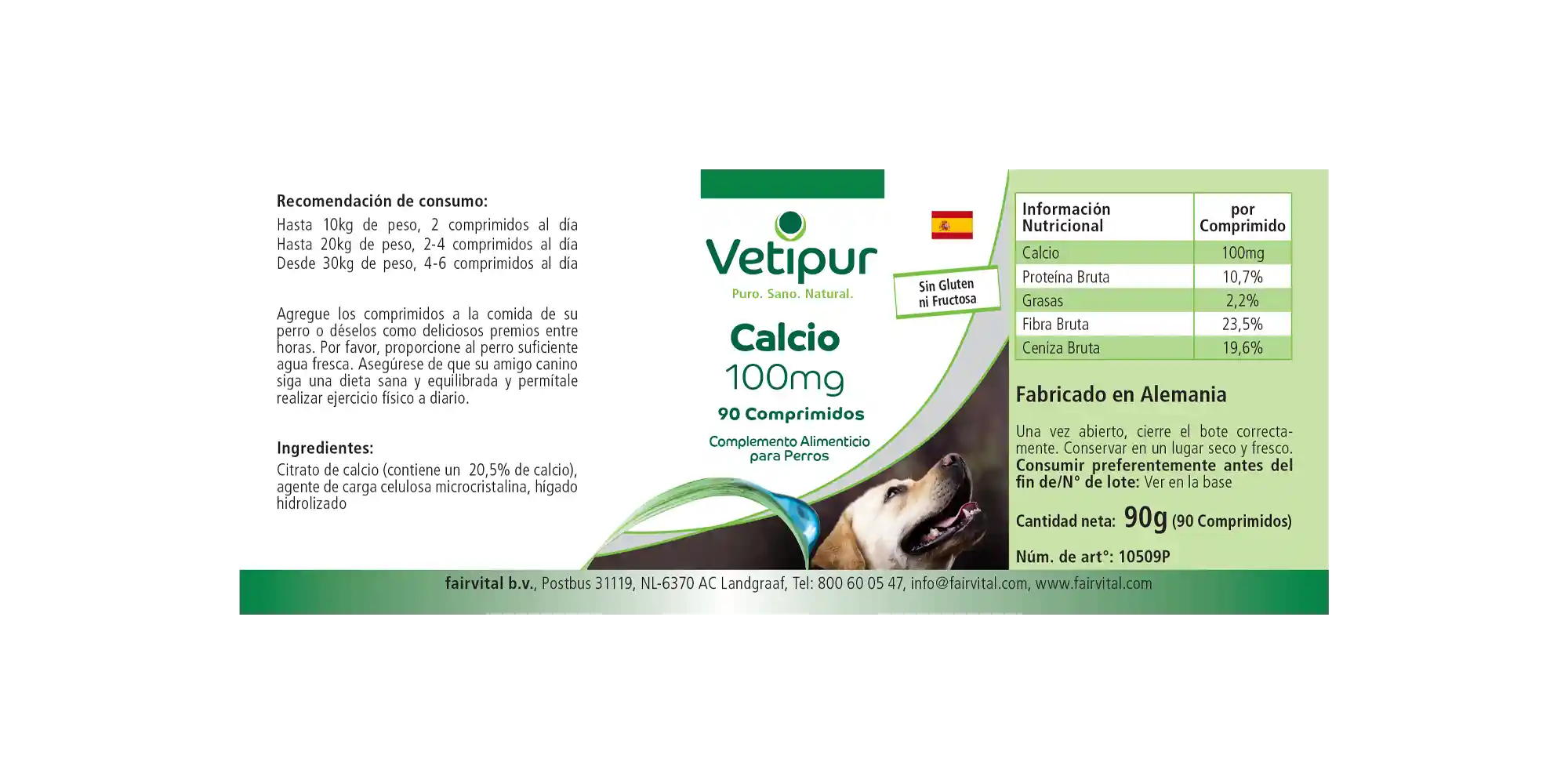 Calcium 100mg à partir de citrate de calcium - 90 comprimés