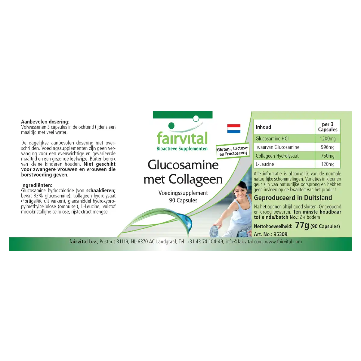 Glucosamine avec collagène - 90 capsules