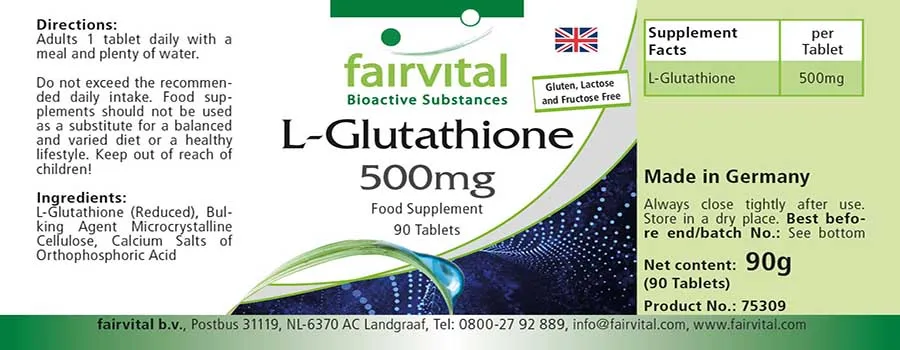 L-Glutatión 500mg – 90 comprimidos