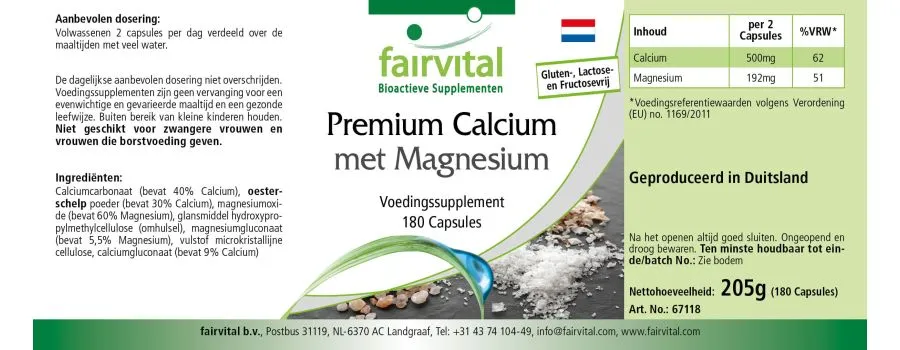 Calcio Premium con magnesio - 180 capsule