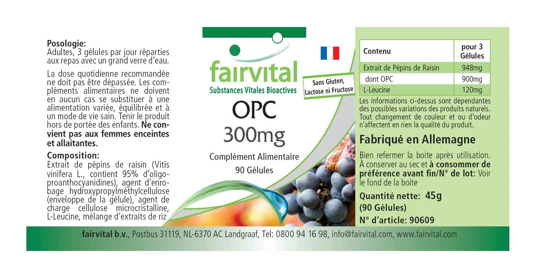 OPC 300mg – 90 gélules