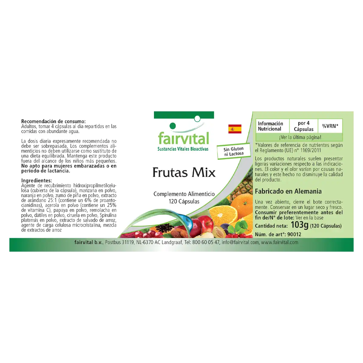 Frutas Mix - 120 Cápsulas