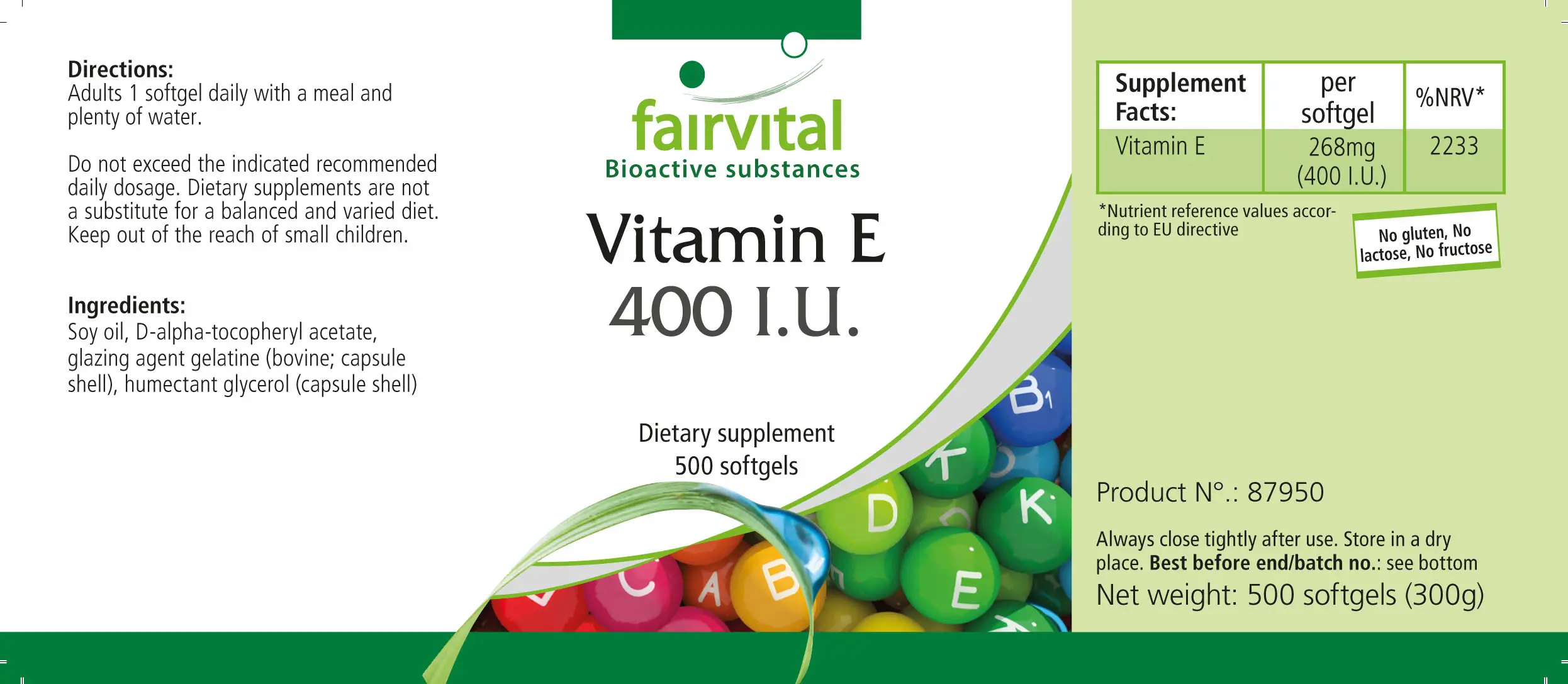 Vitamina E 400 U.I. confezione grande – 500 Softgel