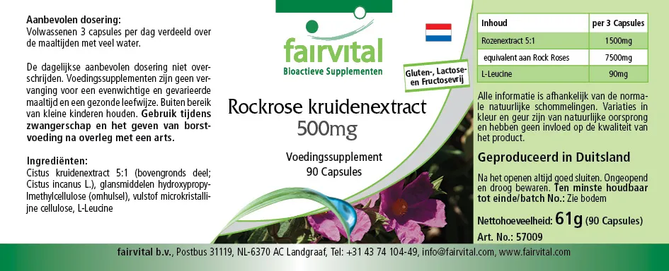 Extrait d‘herbe de ciste 500mg