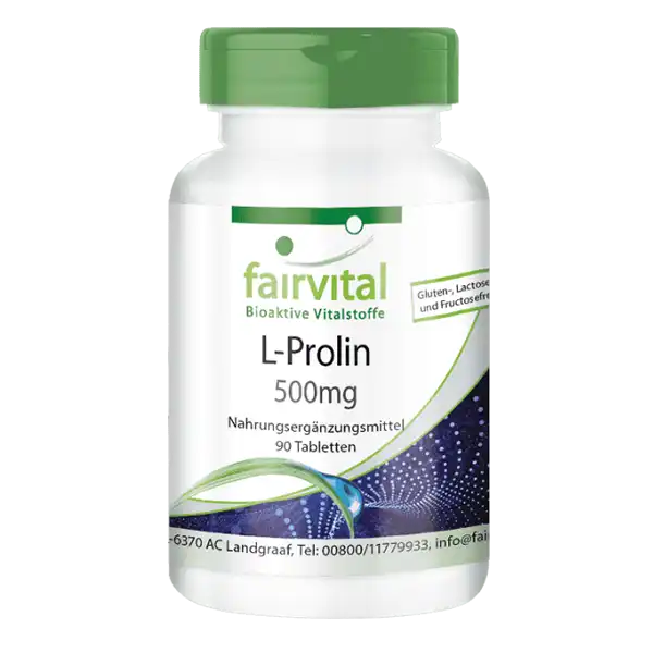 L-Prolina 500mg - 90 comprimidos