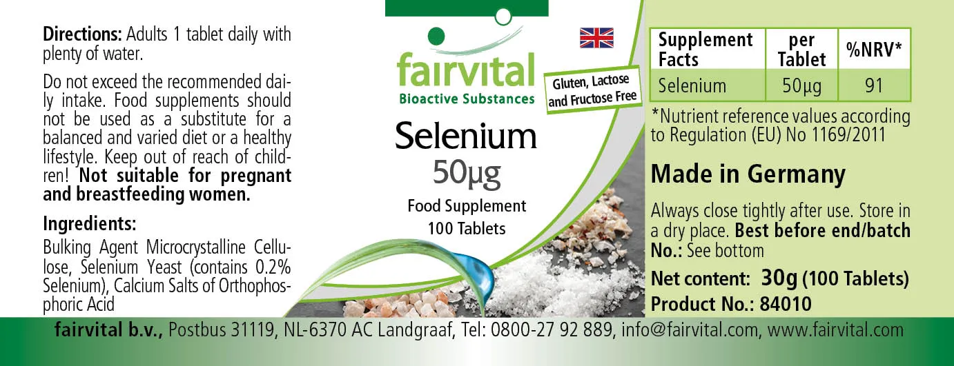 Selenium 50µg - 100 Tablets