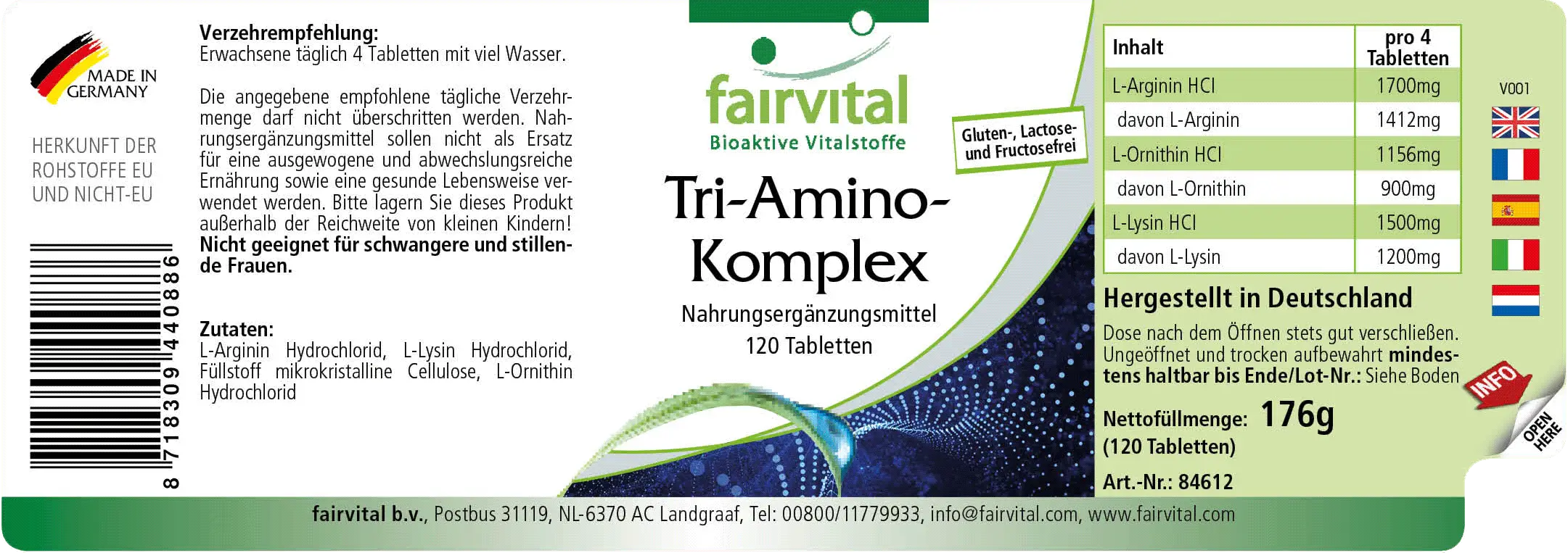 Tri-Amino Complex - 120 comprimidos