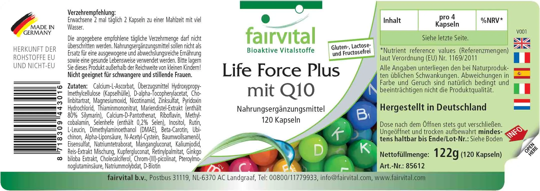 Life Force Plus with Q10 - 120 Capsules